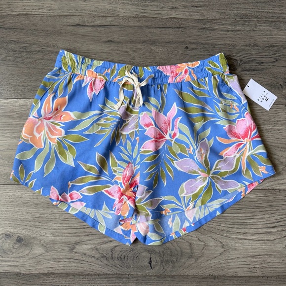 Billabong Pants - Billabong Pipe Line Floral Tropical Shorts - Blue - NWT - Size Large